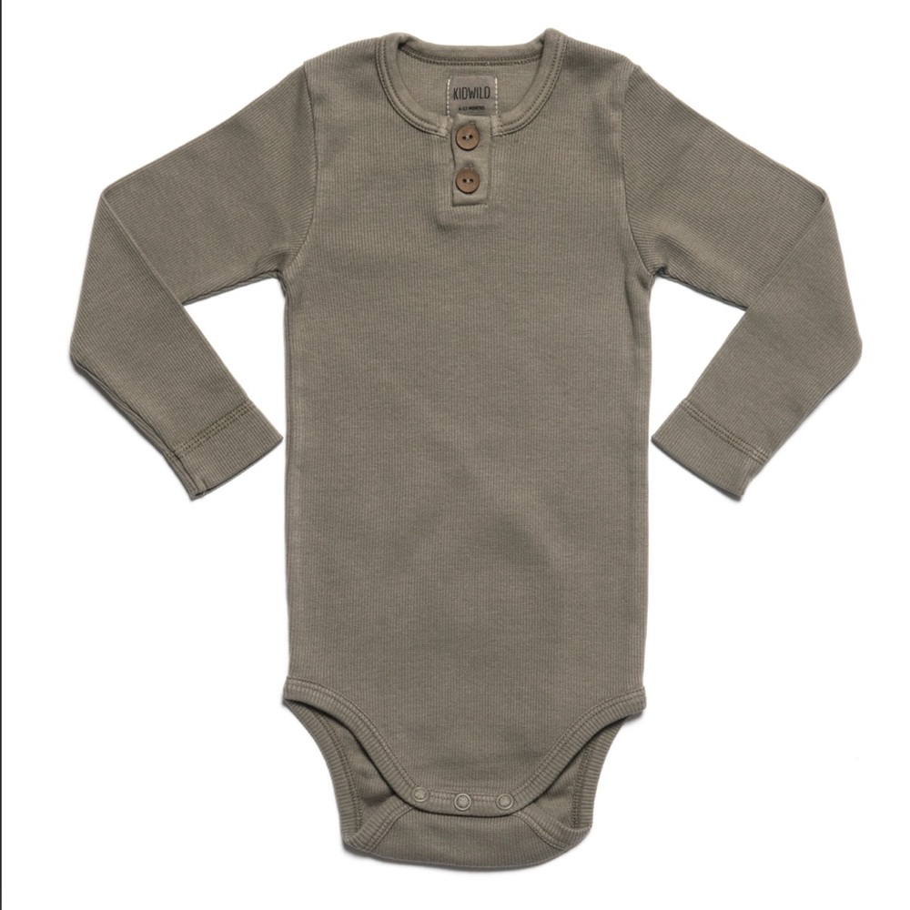 KidWild Vintage Bodysuit L/S - Moss 18-24 M